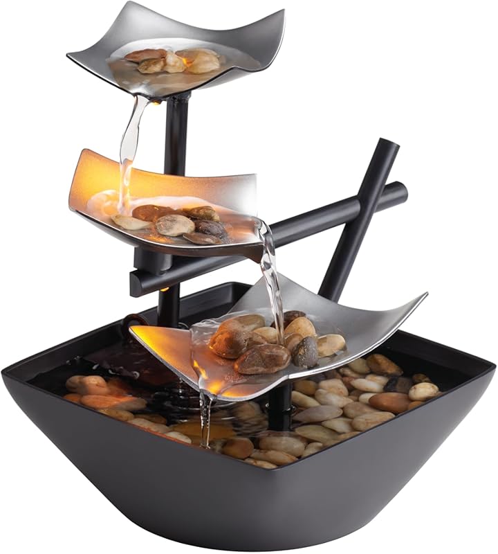 Homedics Indoor Tabletop Water Fountain with Soothing Sounds, Auto Pum