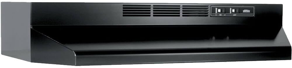Broan-NuTone 413023 30-Inch Black Ductless Range Hood Insert with Ligh