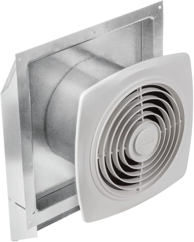 Broan-NuTone 509 8 Inch Through-the-Wall Fan, White Cover, 200 CFM, 8.