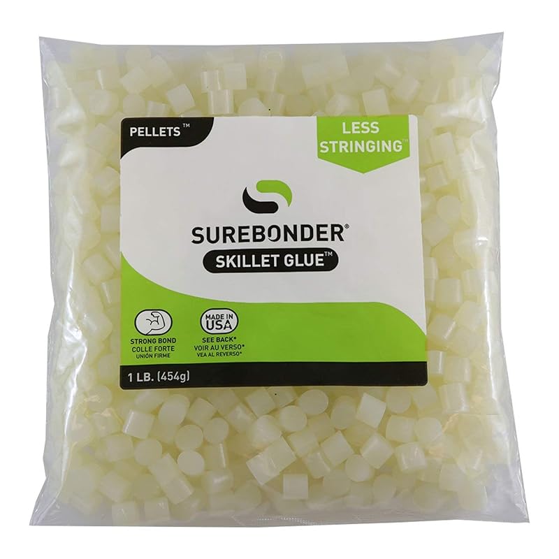 Surebonder B-2001 Less Stringing Skillet Glue Cube Pellets, Cream, for