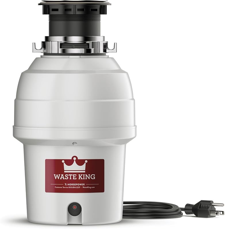 Waste King L-3200 Garbage Disposal for Kitchen Sink with Power Cord, E