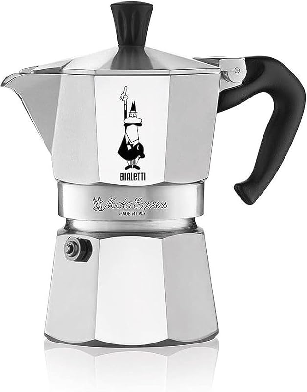 Bialetti Moka Express Iconic Stovetop Espresso Maker, 4 Cup (168ml) Al