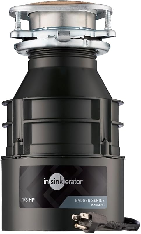 InSinkErator Badger 1 Standard Series 1/3 HP Garbage Disposal with Pow