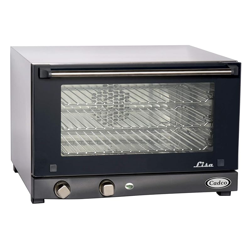 Cadco OV-013 Commercial Countertop Convection Oven, Stainless Steel, 1