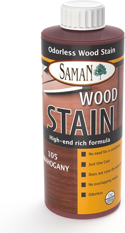 SamaN Interior Water Based Wood Stain, Natural Mahogany Finish for Fur