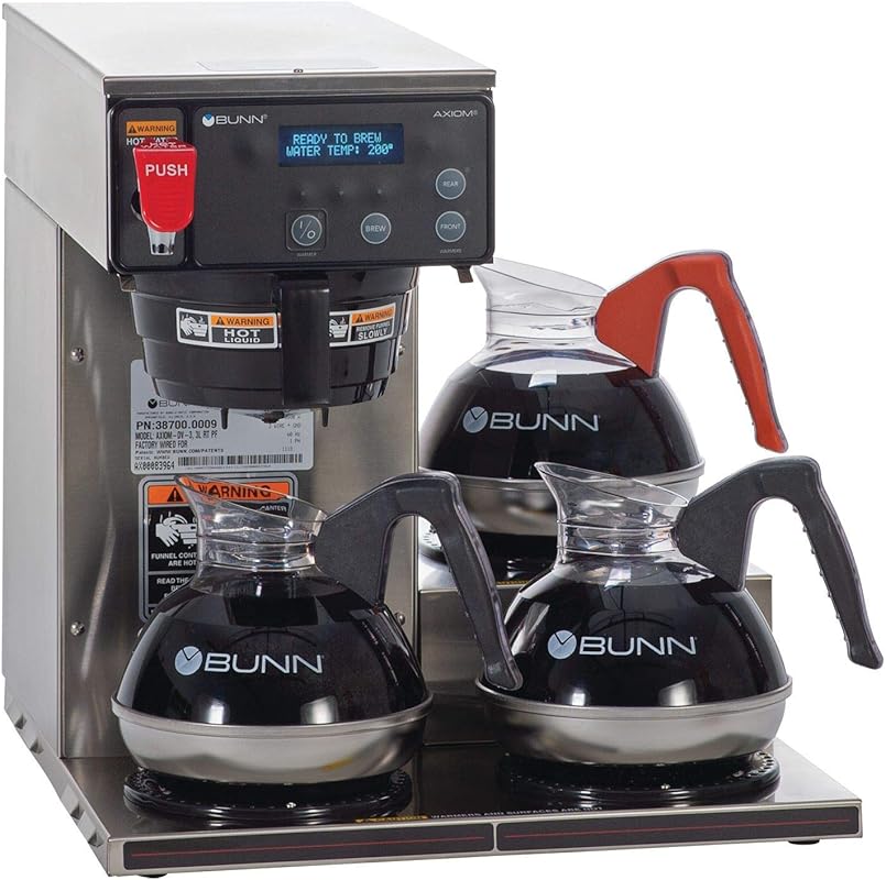 BUNN Axiom 15-3 Automatic Commercial 12-Cup Coffee Maker, 3 Lower Warm