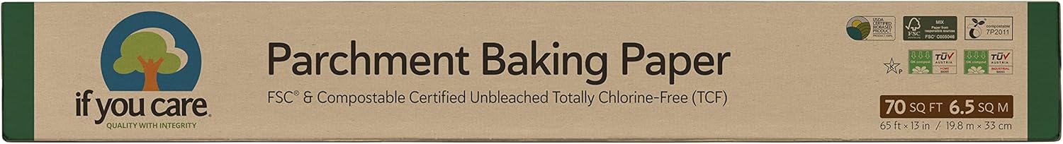 If You Care Unbleached Parchment Baking Paper, 70 Sq.Ft Roll, Eco-Frie