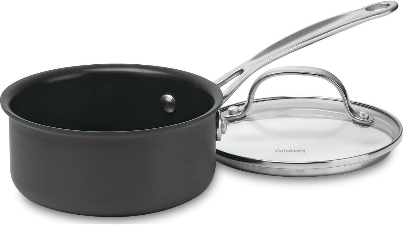 Cuisinart Chef's Classic 1-Quart Nonstick Hard Anodized Saucepan with 