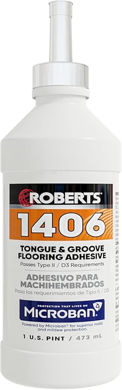 Roberts 1406 Tongue & Groove Flooring Adhesive, Strong Bond for Wood F
