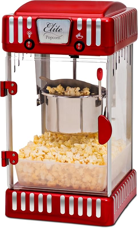 Elite Gourmet EPM-250 2.5 Oz. Classic Carnival Tabletop Kettle Popcorn