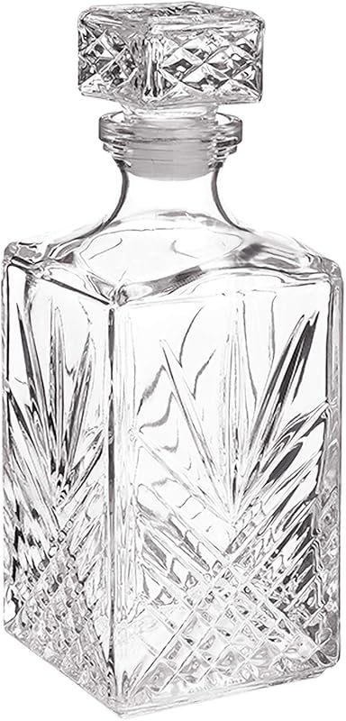 Bormioli Rocco Selecta 33.75oz Diamond Whiskey Decanter with Starburst
