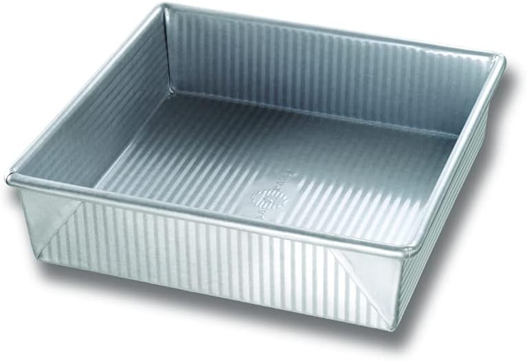 USA Pan Bakeware 9 Inch Nonstick Square Cake Pan, Durable Aluminized S