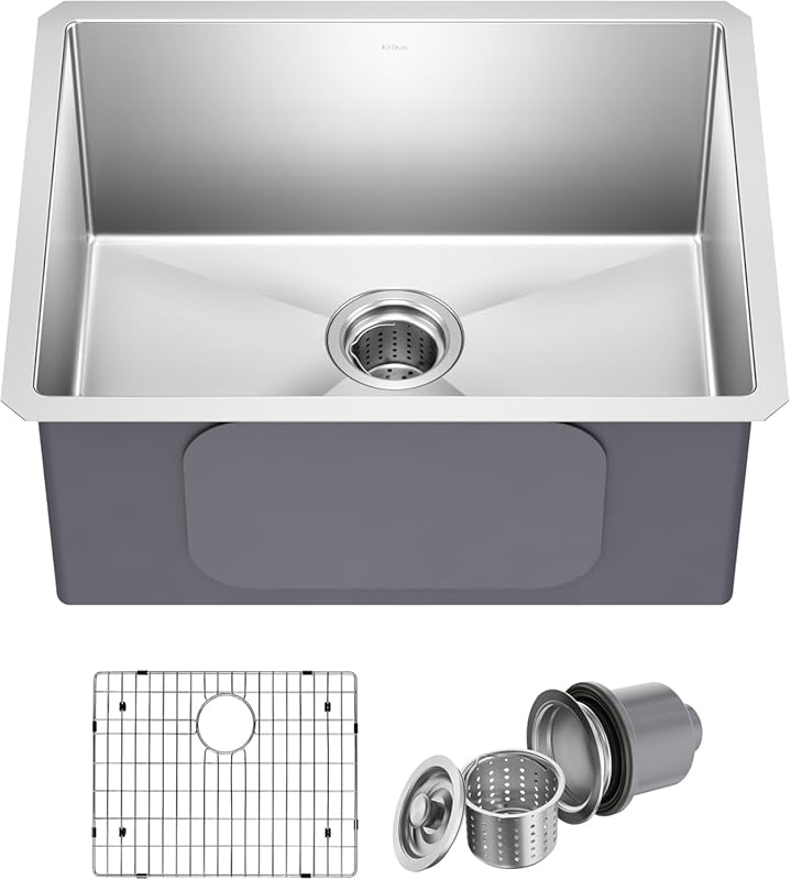 KRAUS Standard PRO 23-inch Undermount Kitchen Sink, 16 Gauge Stainless