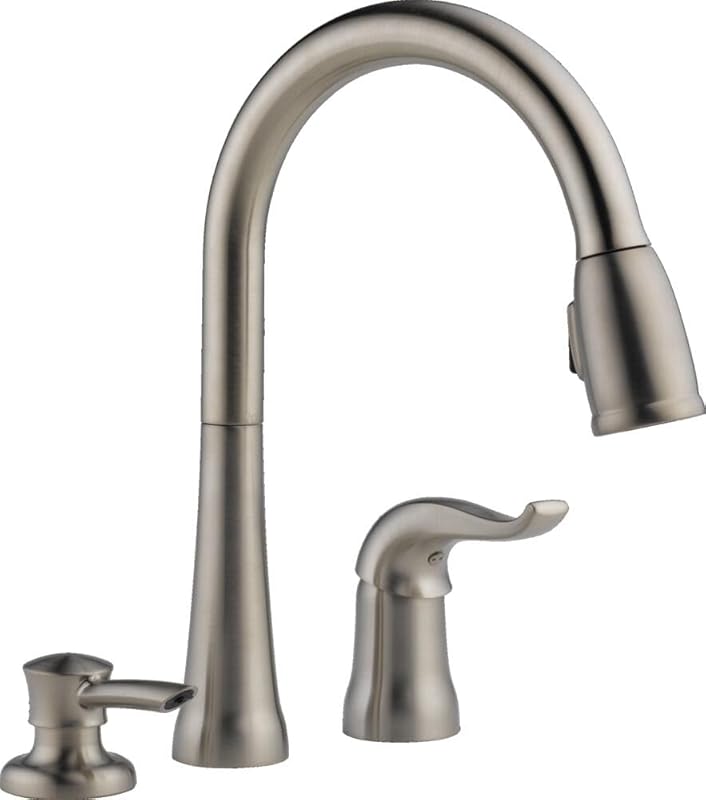 Delta Kate Modern Single Handle Kitchen Faucet with Pull Down Sprayer