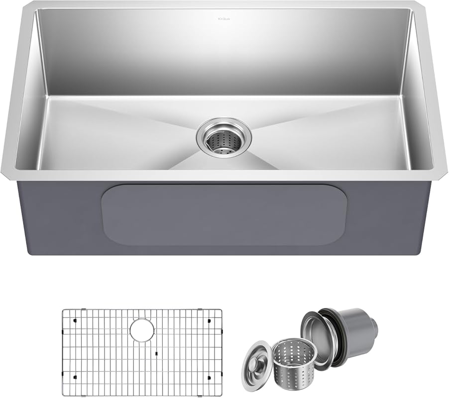 KRAUS Standart PRO 32-inch Undermount Kitchen Sink, 16 Gauge Stainless