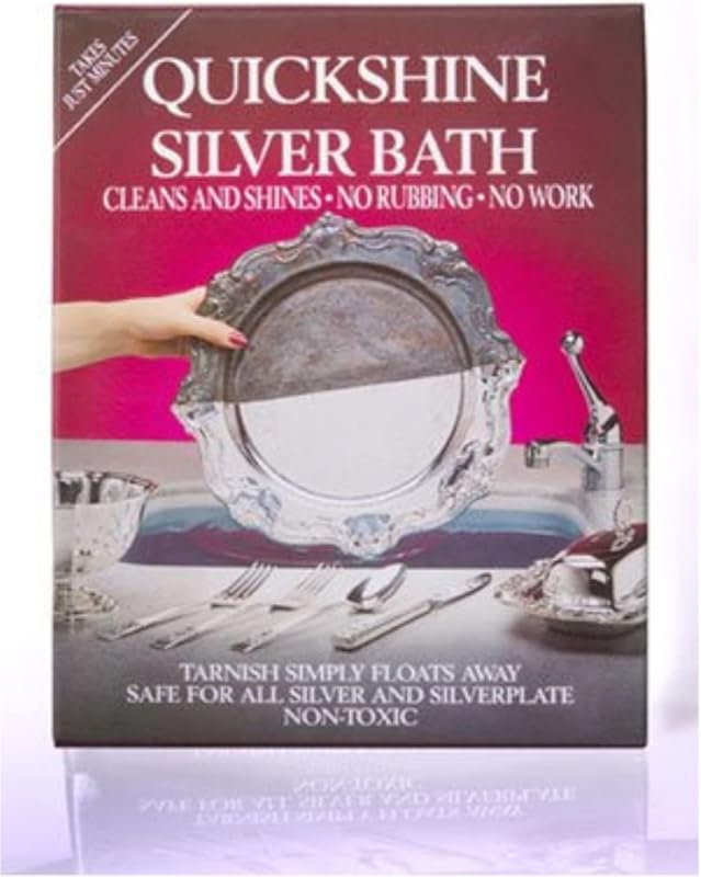 Quickshine Silver Clean & Shine Bath: Easy Tarnish Removal for Jewelry