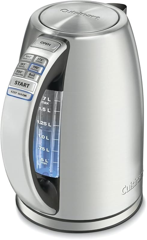Cuisinart PerfecTemp 1.7L Cordless Electric Kettle, 6 Preset Temps, 30