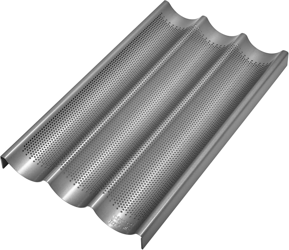 Chicago Metallic Commercial II Non-Stick Perforated Baguette Pan, 16-i