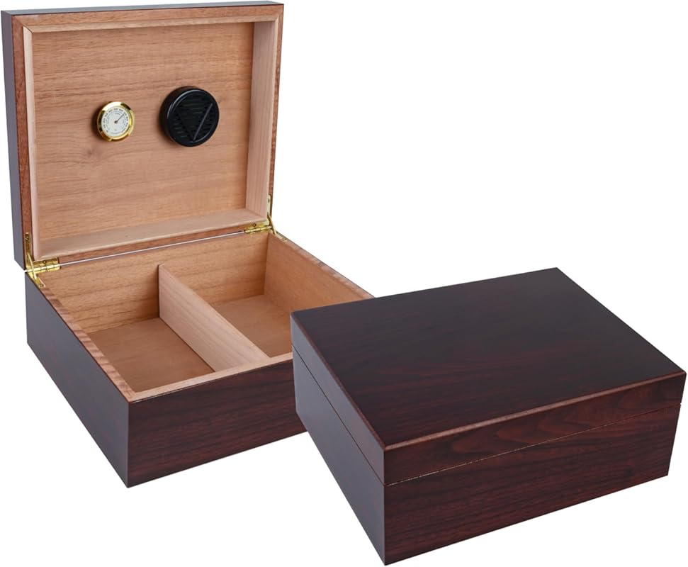 Prestige Import Group Chalet Desktop Cigar Humidor: Hygrometer, Humidi