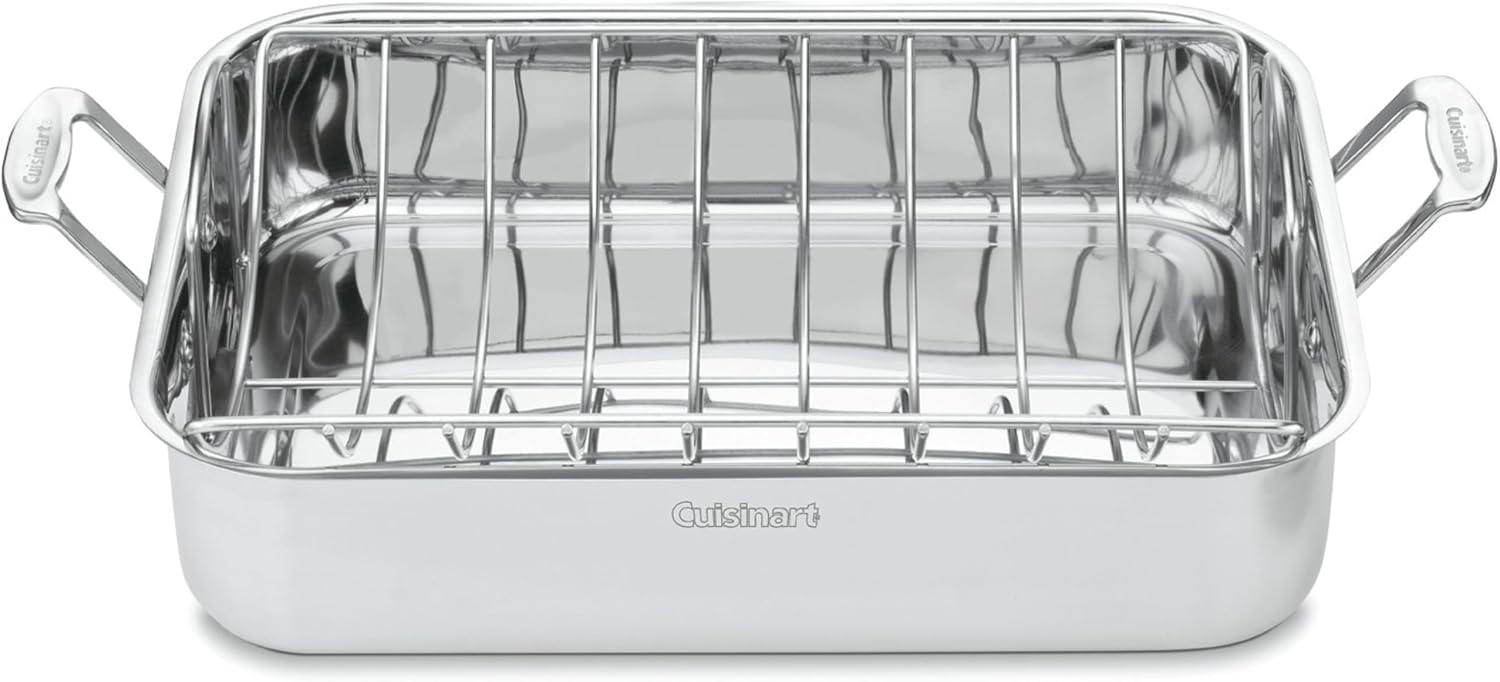 Cuisinart Chef's Classic 16-Inch Rectangular Stainless Steel Roaster w
