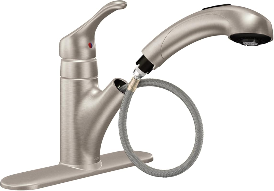 Moen Renzo One-Handle Pullout Kitchen Faucet with Spot Resist Stainles