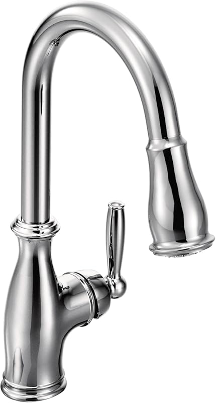 Moen Brantford Traditional Chrome One-Handle Pulldown Kitchen Faucet, 