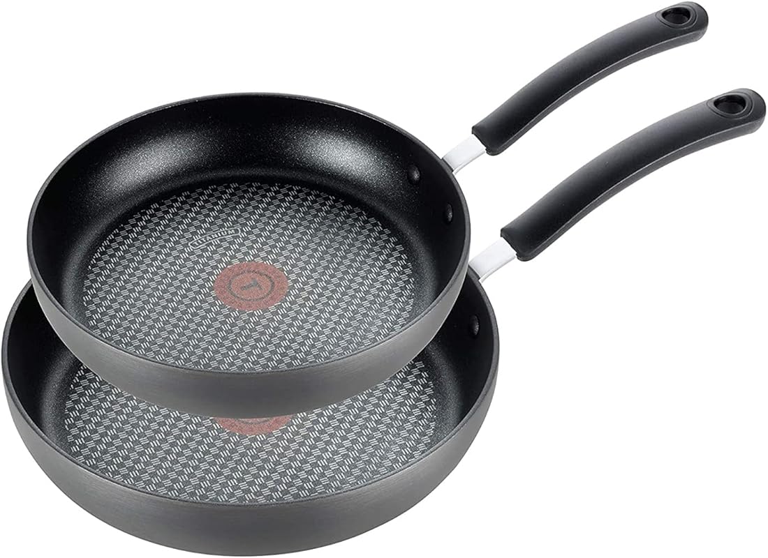 T-fal Ultimate Hard Anodized Nonstick Fry Pan Set, 2 Piece (8 & 10 Inc