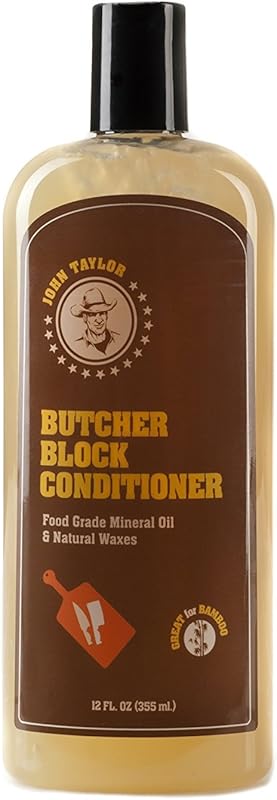John Taylor Butcher Block Conditioner: Food Grade Mineral Oil & Natura