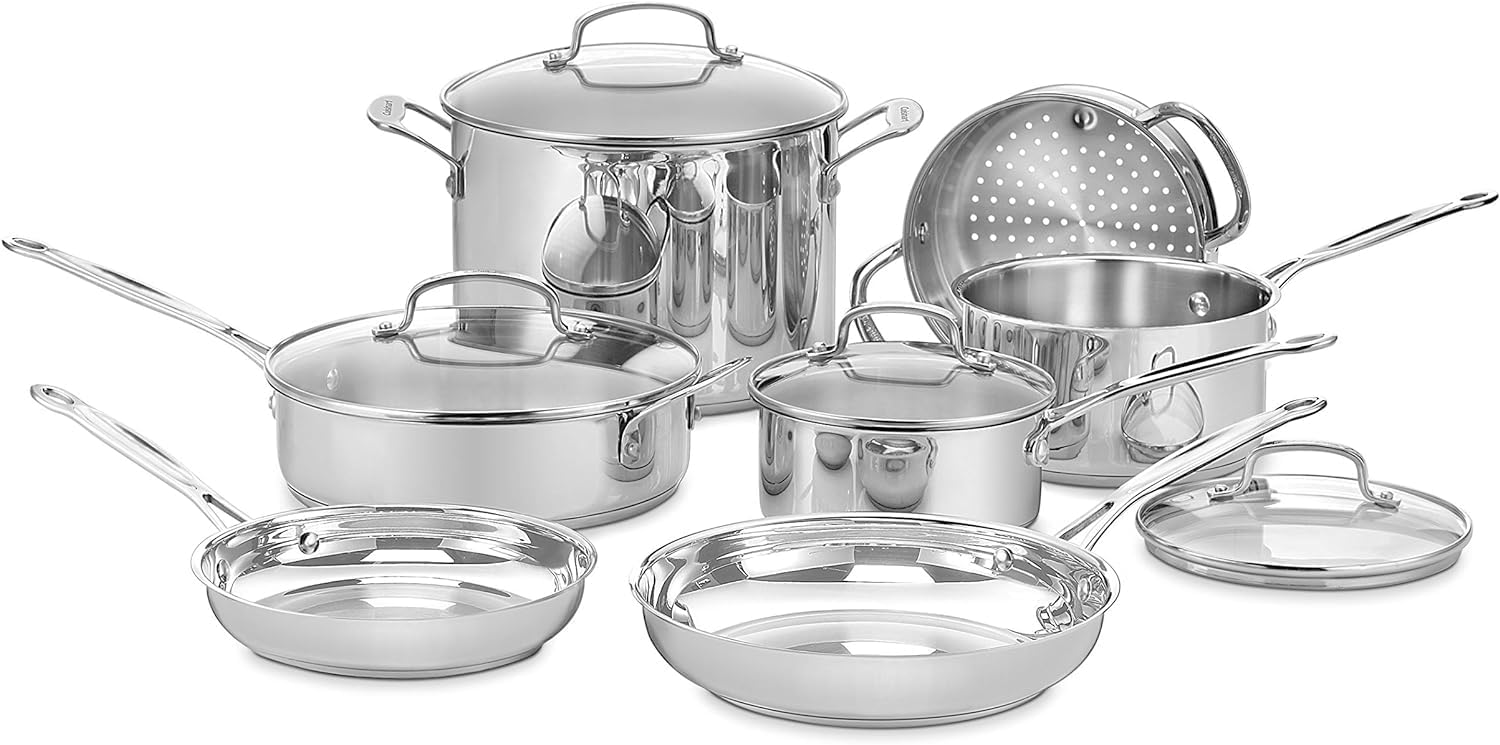 Cuisinart Chef's Classic 11-Piece Stainless Steel Cookware Set, Encaps