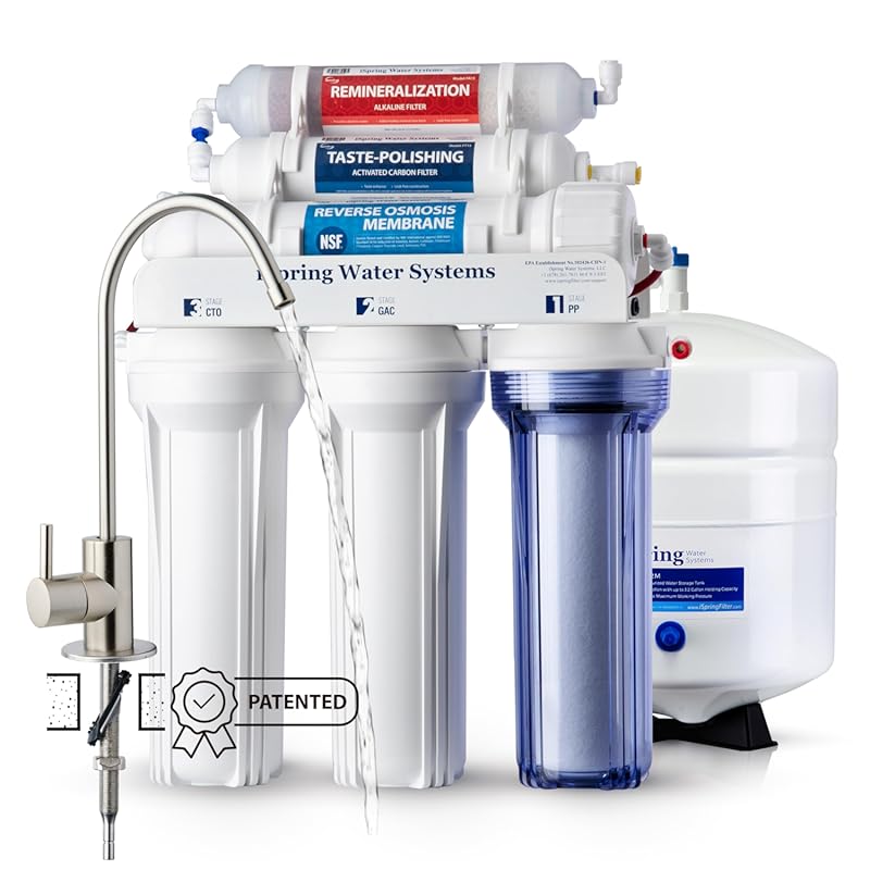 iSpring RCC7AK NSF Certified Alkaline 6-Stage Reverse Osmosis System w