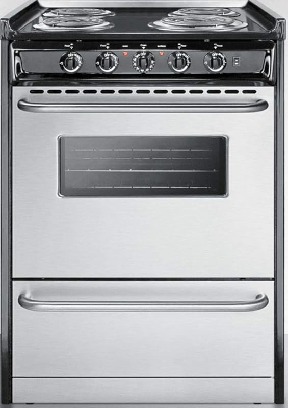 Professional Series TEM610BRWY 24" Slide-In Electric Range: 4 Coil Ele