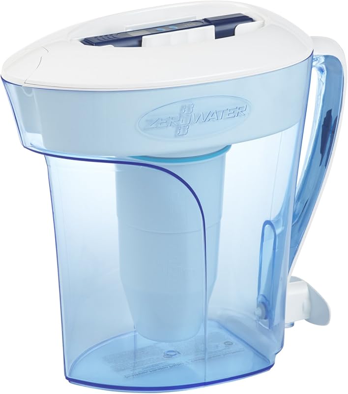 ZeroWater 10-Cup Ready-Pour 5-Stage Water Filter Pitcher, 0 TDS, Certi