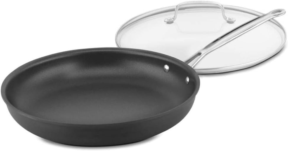Cuisinart 622-30GP1 12-Inch Nonstick Hard-Anodized Skillet with Glass 