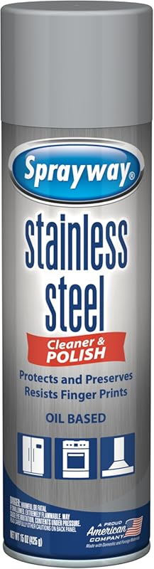 Sprayway SW841R Oil-based Stainless Steel Cleaner & Polish, 15oz, Resi
