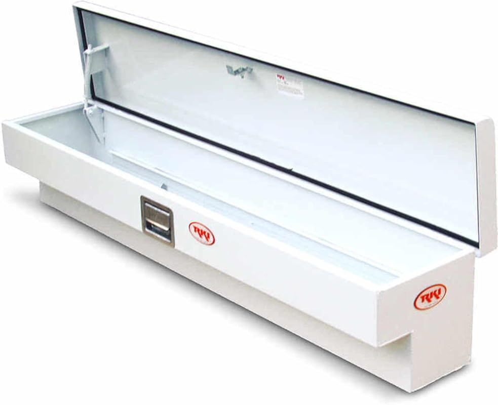 RKI 50S White 50" Steel Side Truck Box for Pickup Trucks, Secure and D