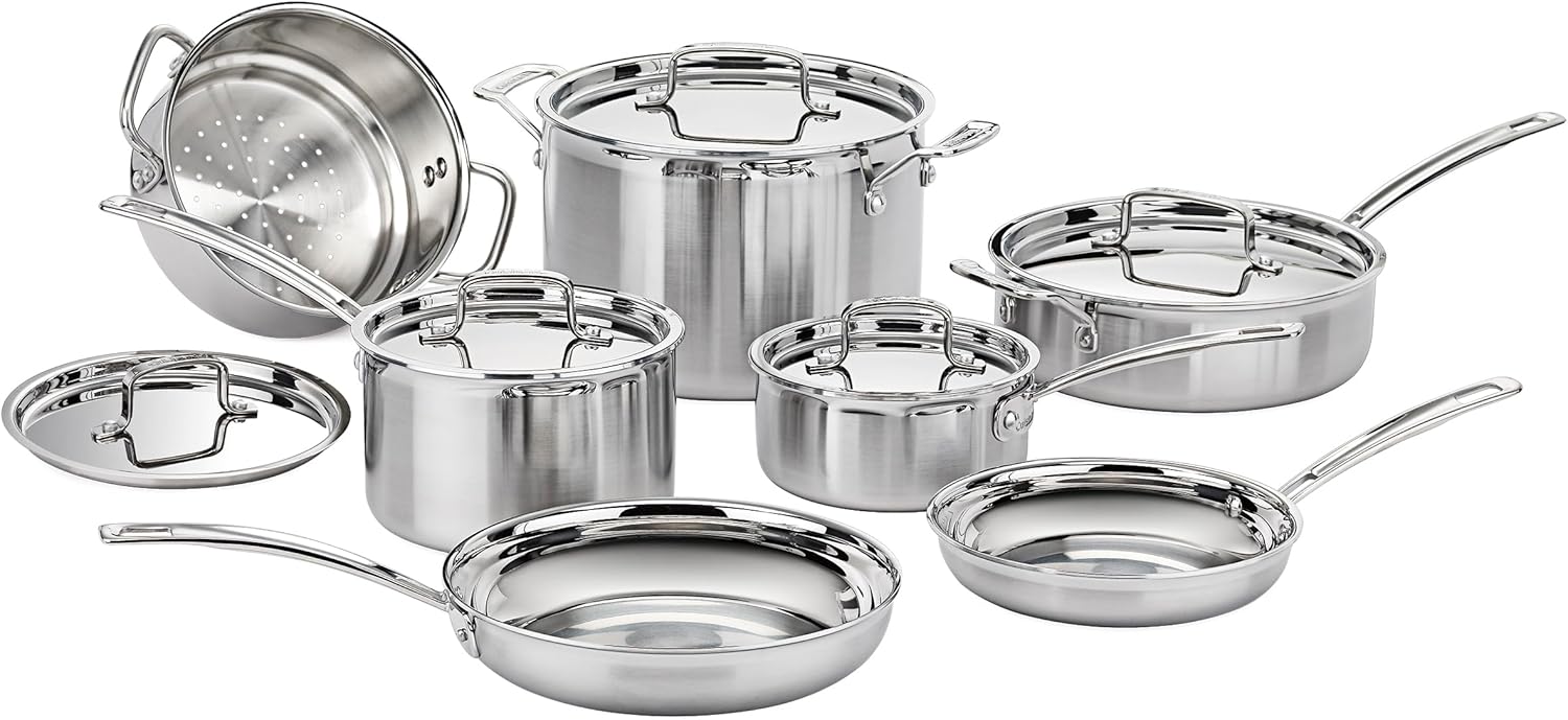 Cuisinart MultiClad Pro Triple Ply 12-Piece Stainless Steel Cookware S