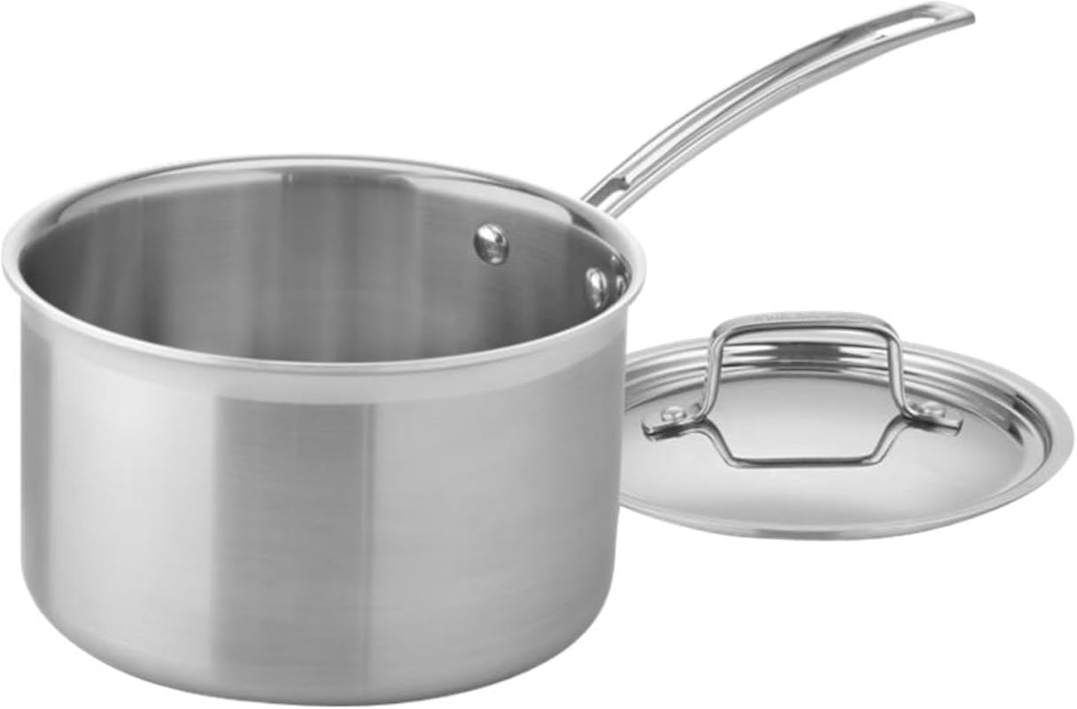 Cuisinart Multiclad Pro Triple-Ply 4-Quart Stainless Steel Saucepan wi