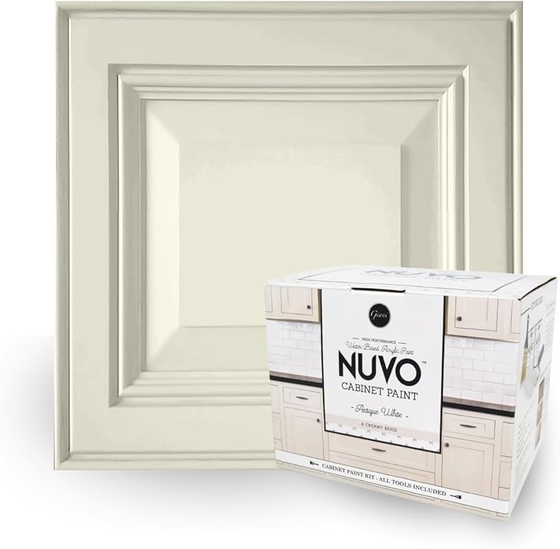 Nuvo Antique White DIY Cabinet Makeover Kit, Easy 7-Piece Set, Warm Cr