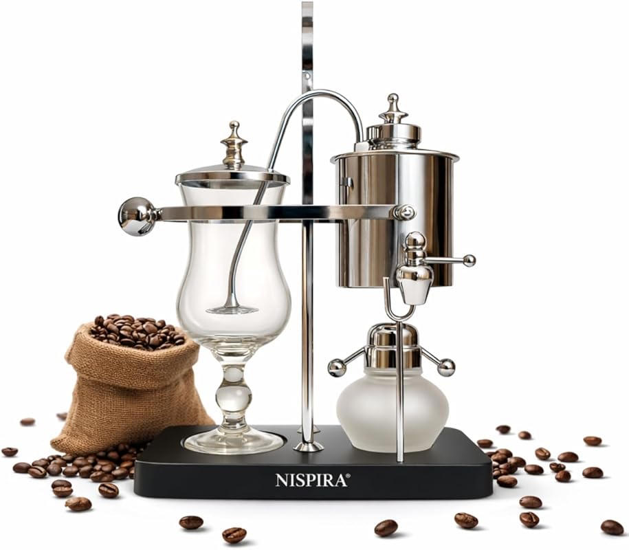 Nispira Belgian Balance Siphon Vacuum Coffee Maker, 500ml Vintage Grav