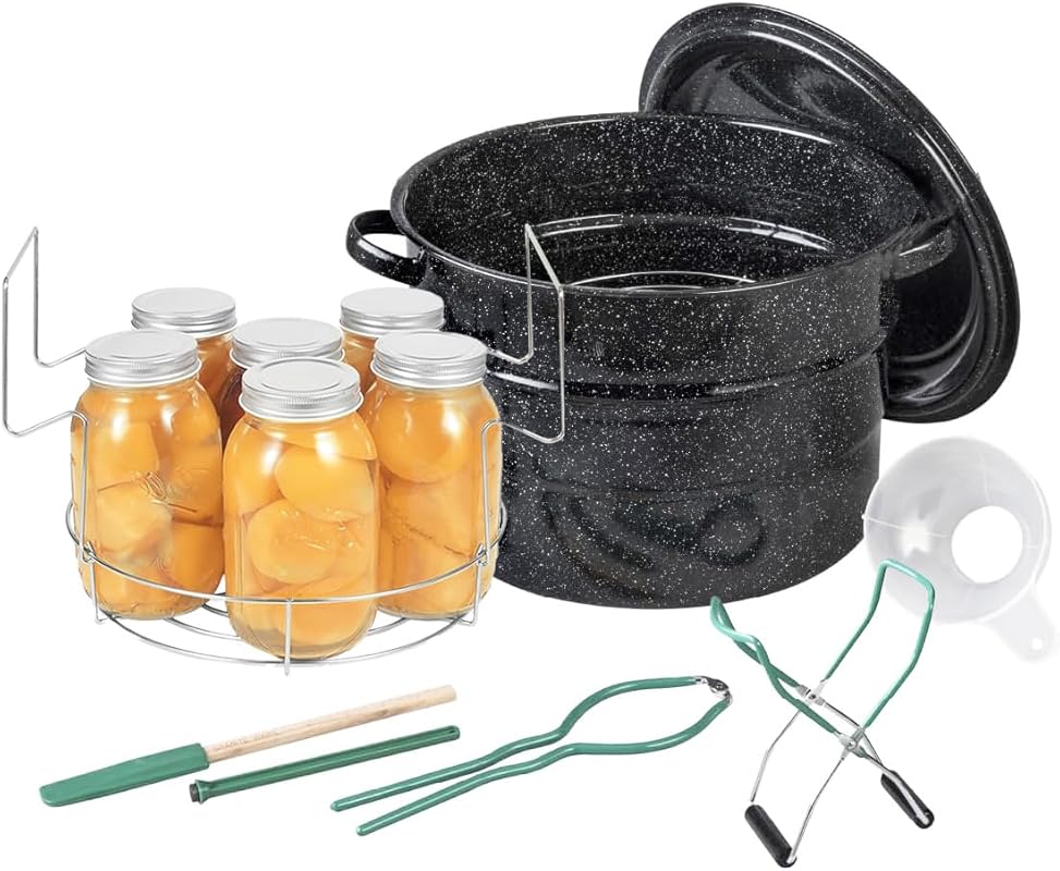 Granite Ware 8-Piece Enamelware Water Bath Canning Pot Starter Kit wit