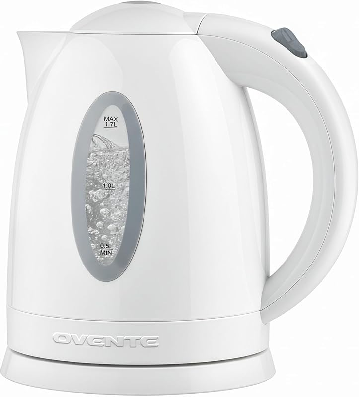 OVENTE KP72W Electric Kettle, 1.7L Fast Boiling Water Heater, BPA Free