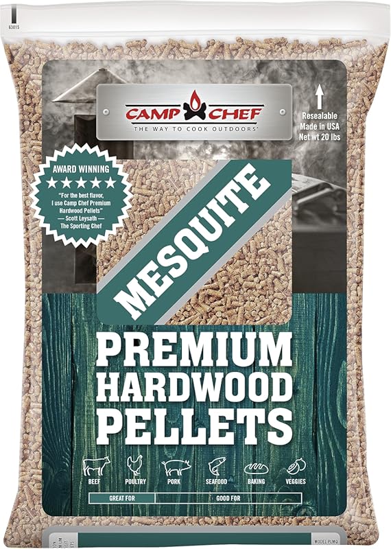 Camp Chef Southwest Mesquite Hardwood BBQ Pellets for Grill, Smoke, Ba