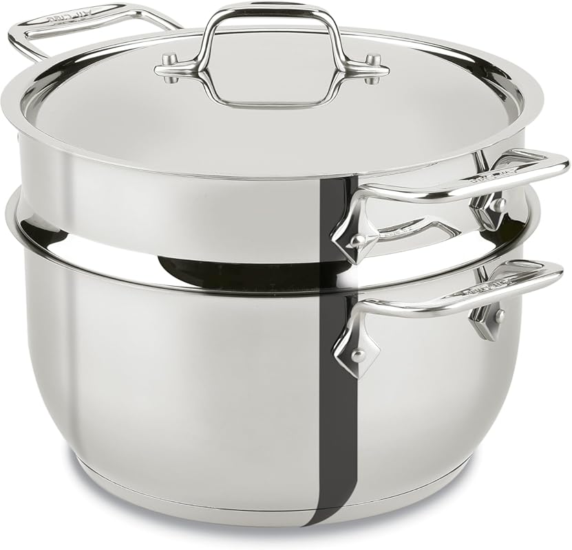 All-Clad E414S564 Stainless Steel 5-Quart Steamer for Efficient Kitche