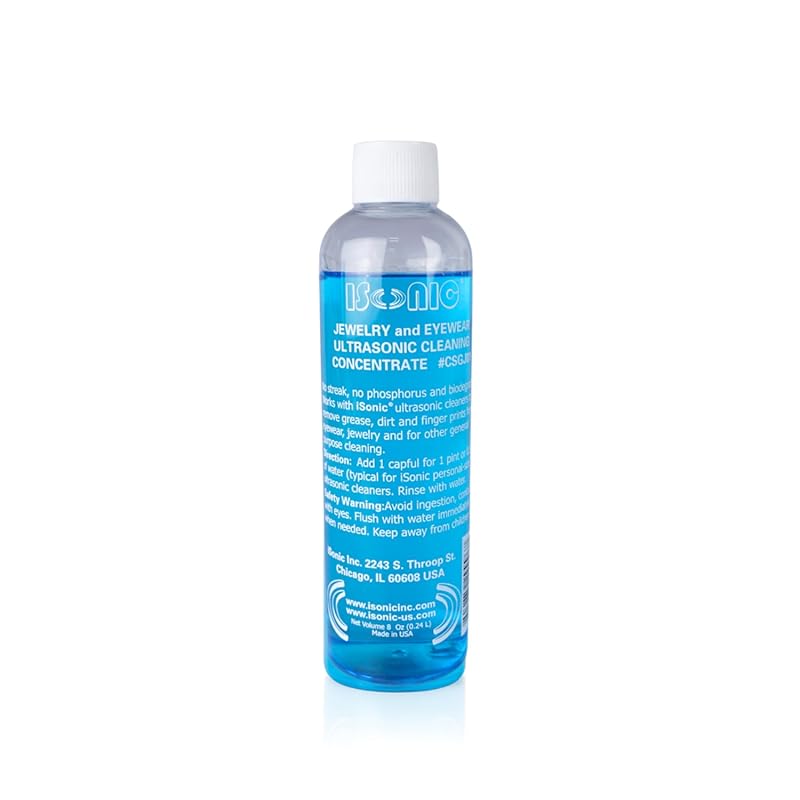 iSonic CSGJ01-8OZx1 Ultrasonic Jewelry & Eyewear Cleaning Solution Con