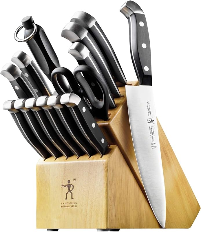 HENCKELS Statement Premium 15-Piece Knife Set with Block, Razor-Sharp 