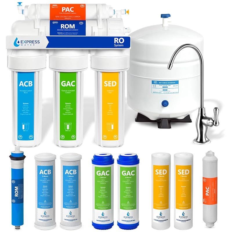 Express Water RO5DX NSF Certified 5-Stage Reverse Osmosis Under Sink S