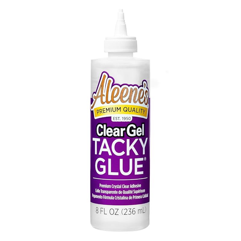 Aleene's Clear Gel Tacky Glue, 8 fl oz - Nontoxic Adhesive for Crafts,