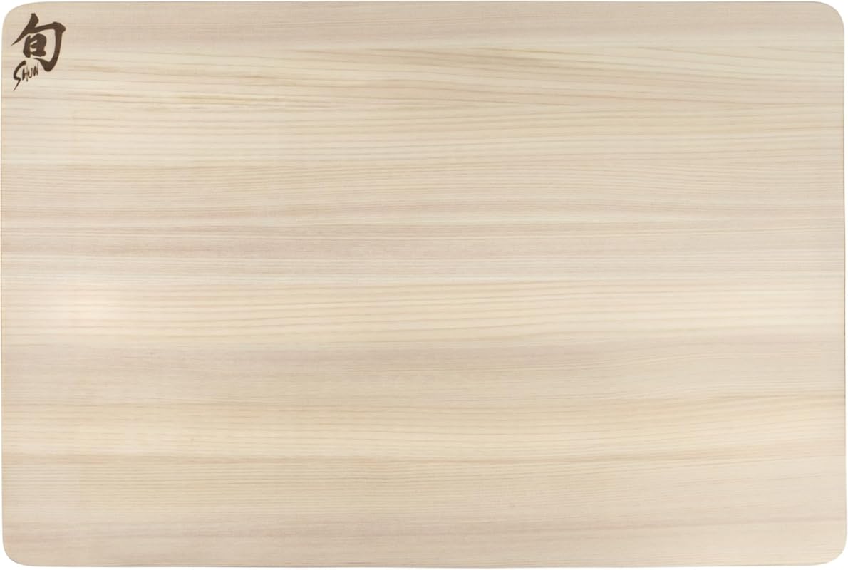 Shun Cutlery Large Hinoki Japanese Wood Cutting Board, FSC Certified, 