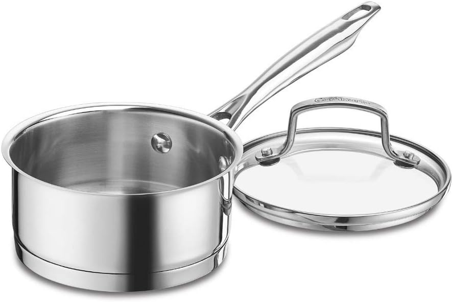 Cuisinart Professional Series 1-Quart Stainless Steel Saucepan with Co