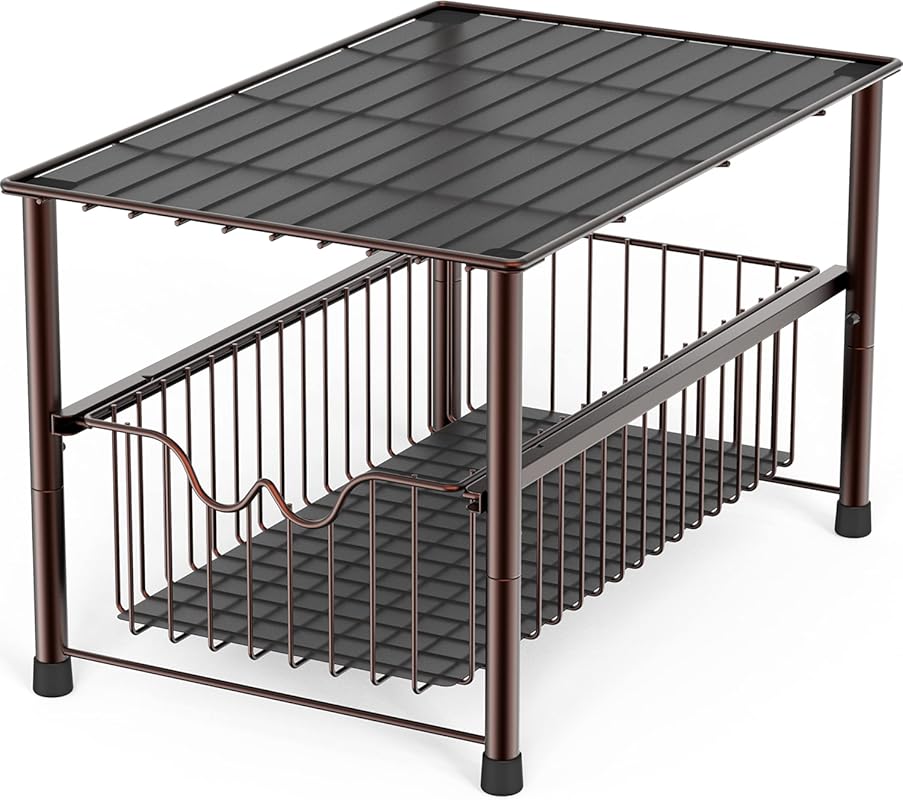 Deco Brothers Stackable Under Sink Organizer with Sliding Basket for K